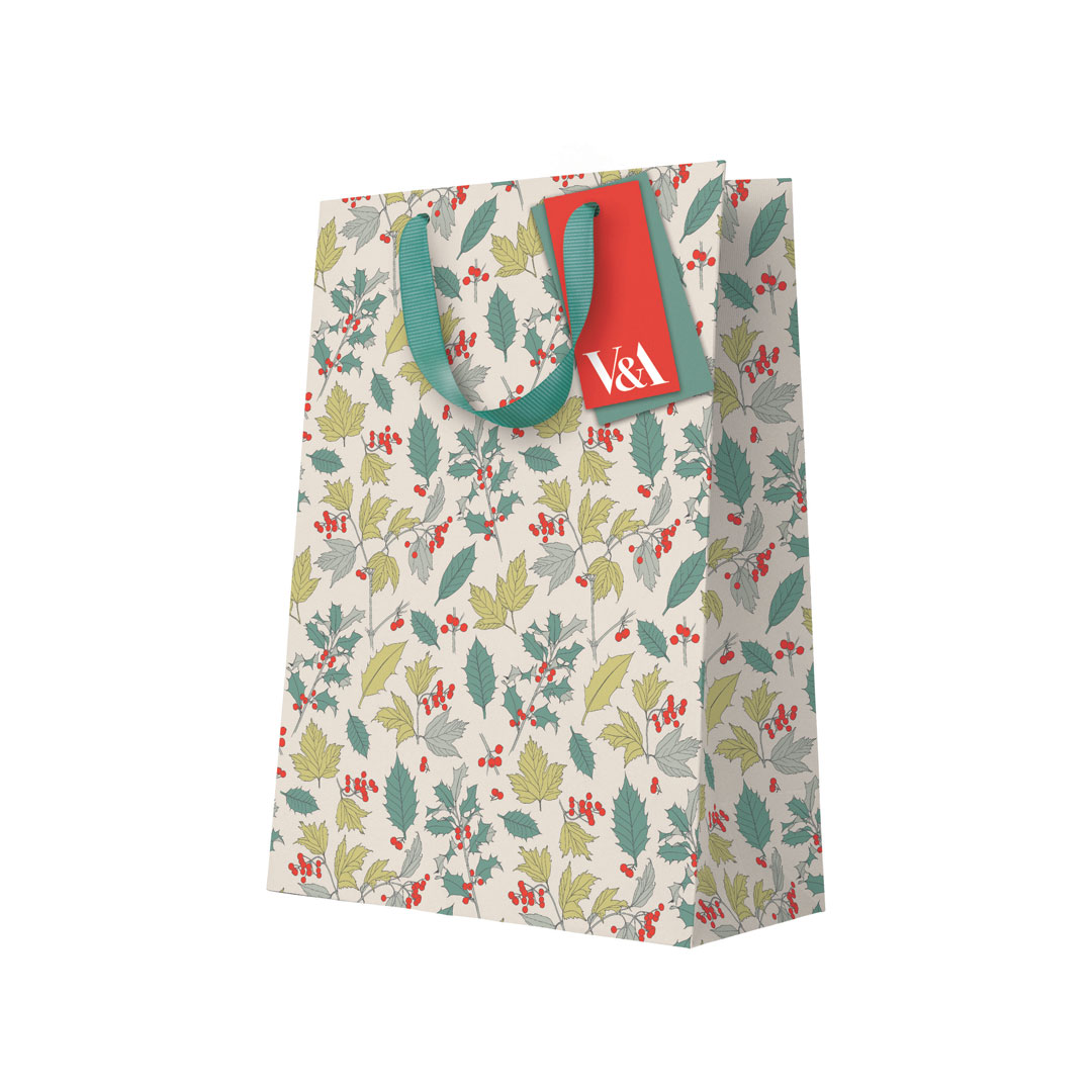Picture of Holly & Berries Large Gift Bag (13381)