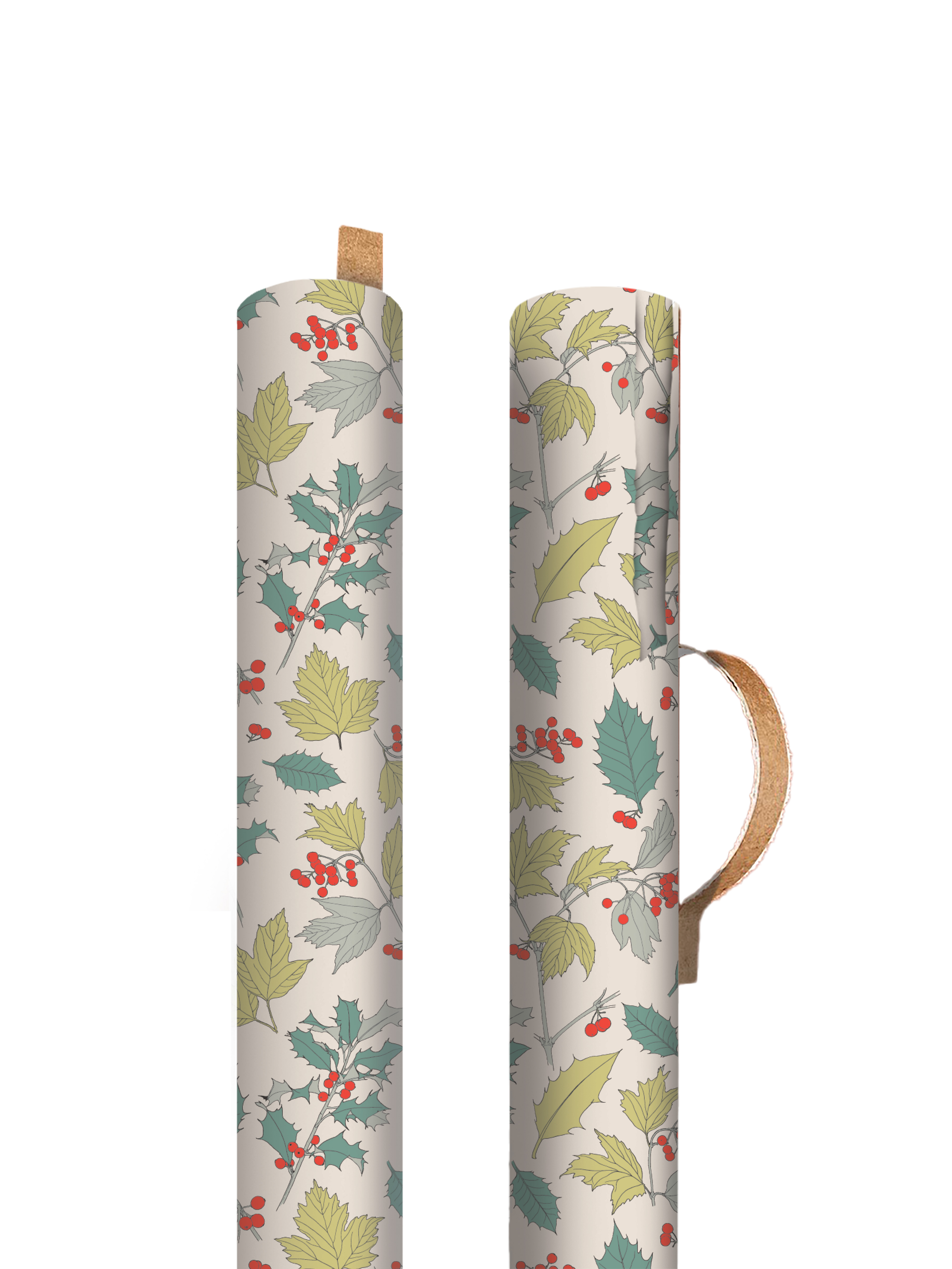 Picture of Holly & Berries Single Roll Wrap (13384)