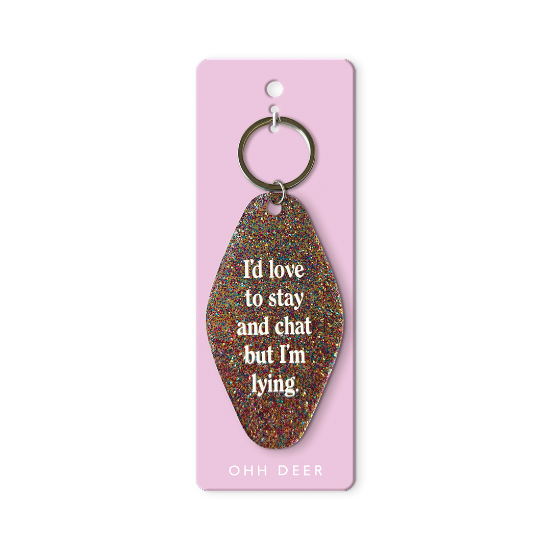 Picture of Love To Stay and Chat Keyring (13394)
