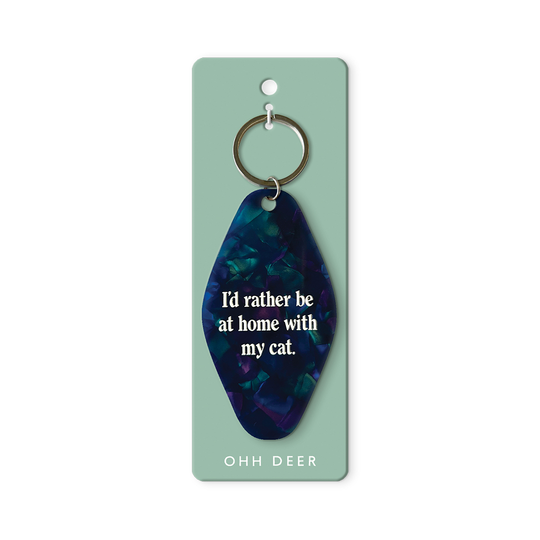 Picture of At Home With My Cat Keyring (13401)