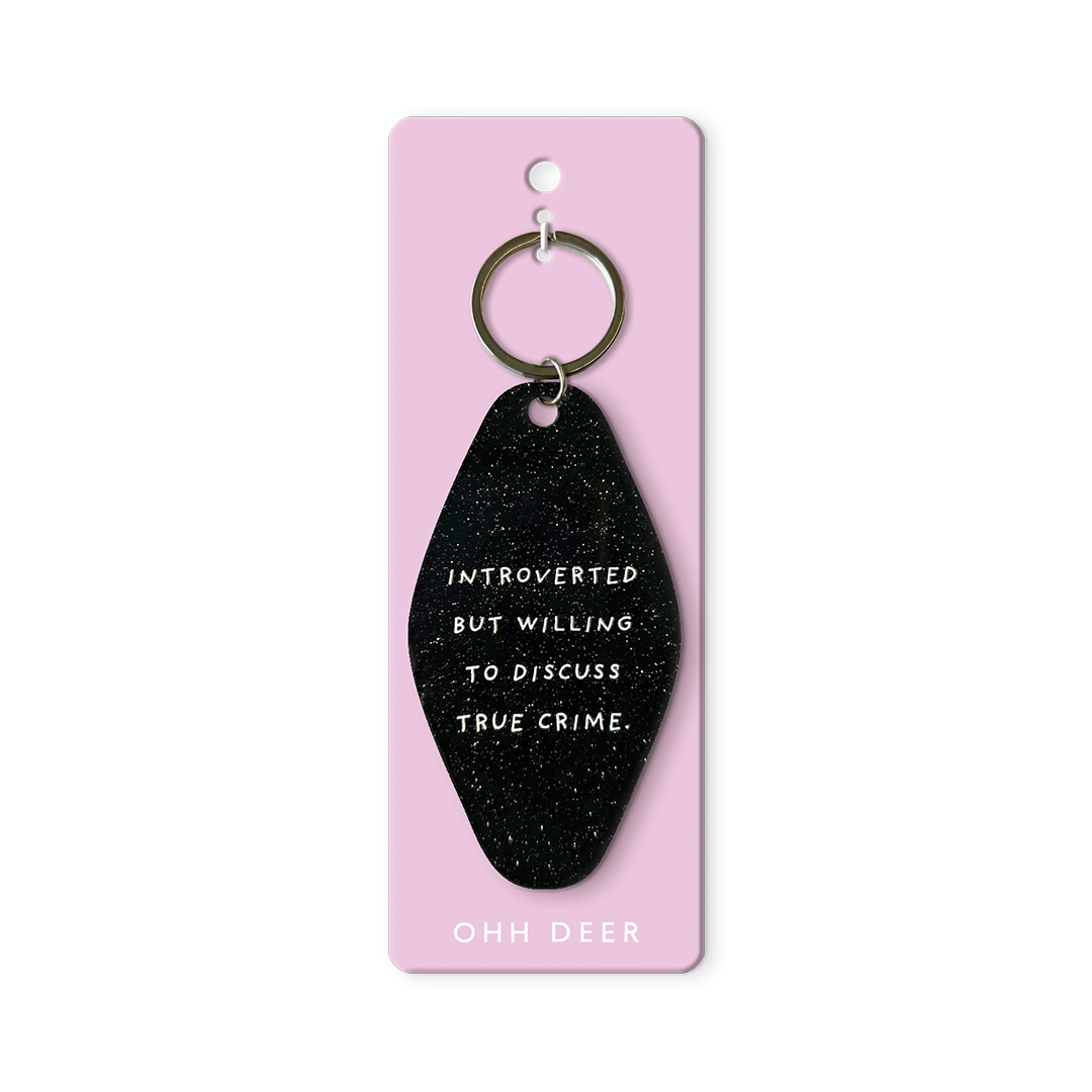 Picture of Willing To Discuss True Crime Keyring (13406)