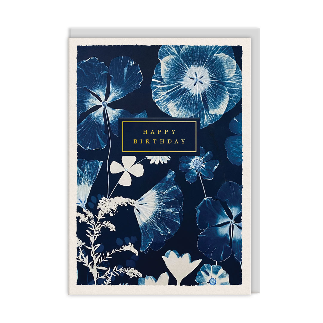 Picture of Birthday Blue Hibiscus Greeting Card (13440)