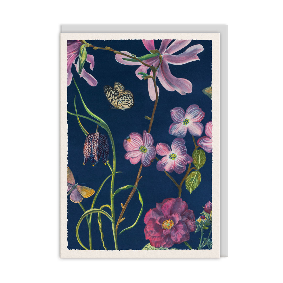 Picture of Magnilia and Fritillaria Greeting Card (13446)