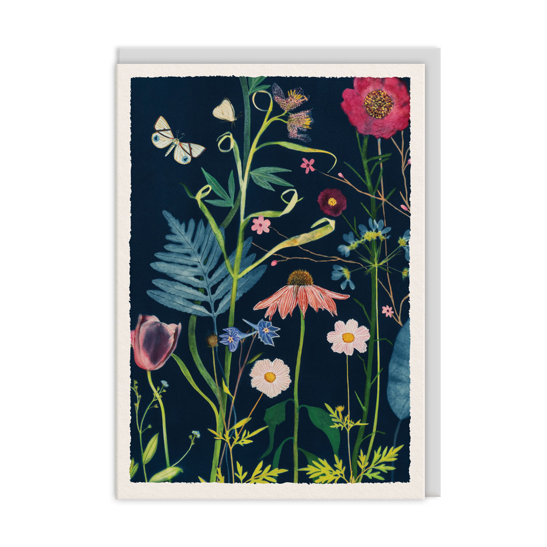Picture of Fern and Echinacea Greeting Card (13448)