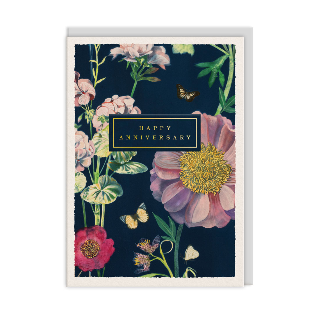 Picture of Happy Anniversary Botanical Greeting Card (13449)