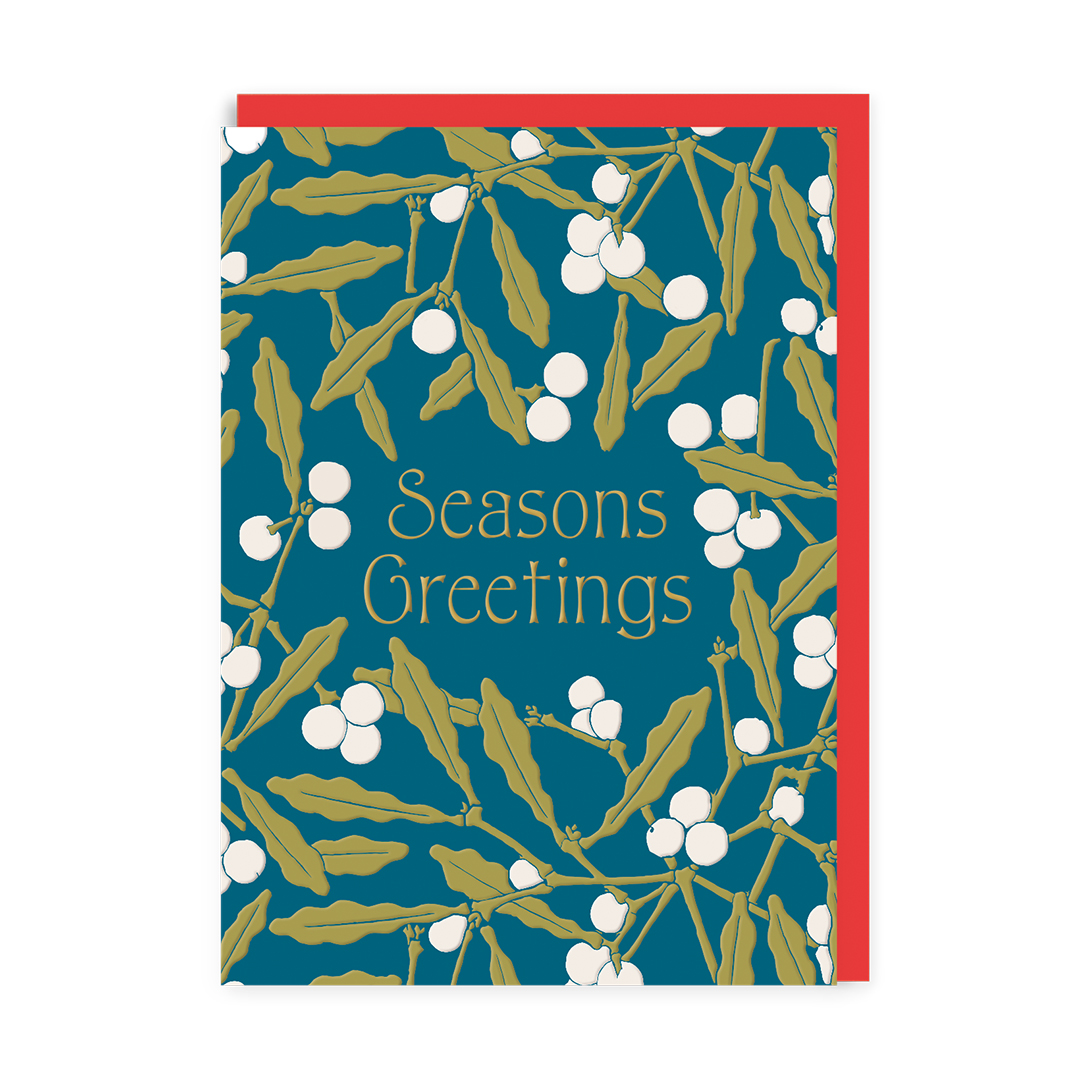 Picture of Seasons Greetings Mistletoe Greeting Card (13463)