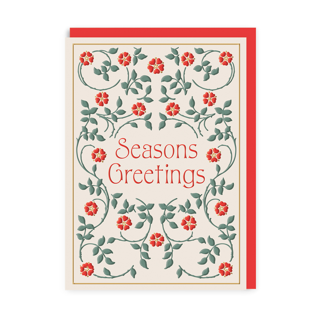 Picture of Seasons Greetings Floral Greeting Card (13464)