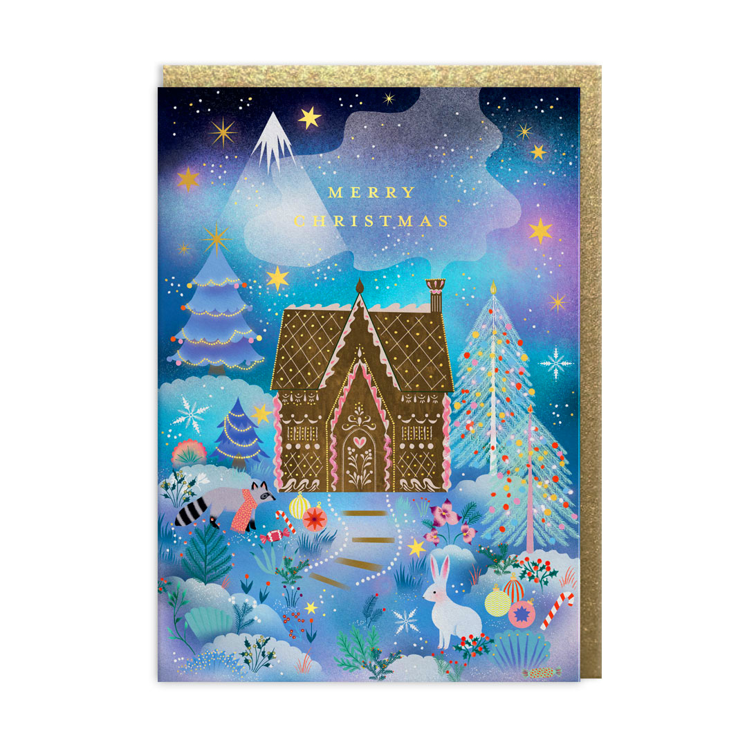 Picture of Christmas Gingerbread House Greeting Card  (13476)