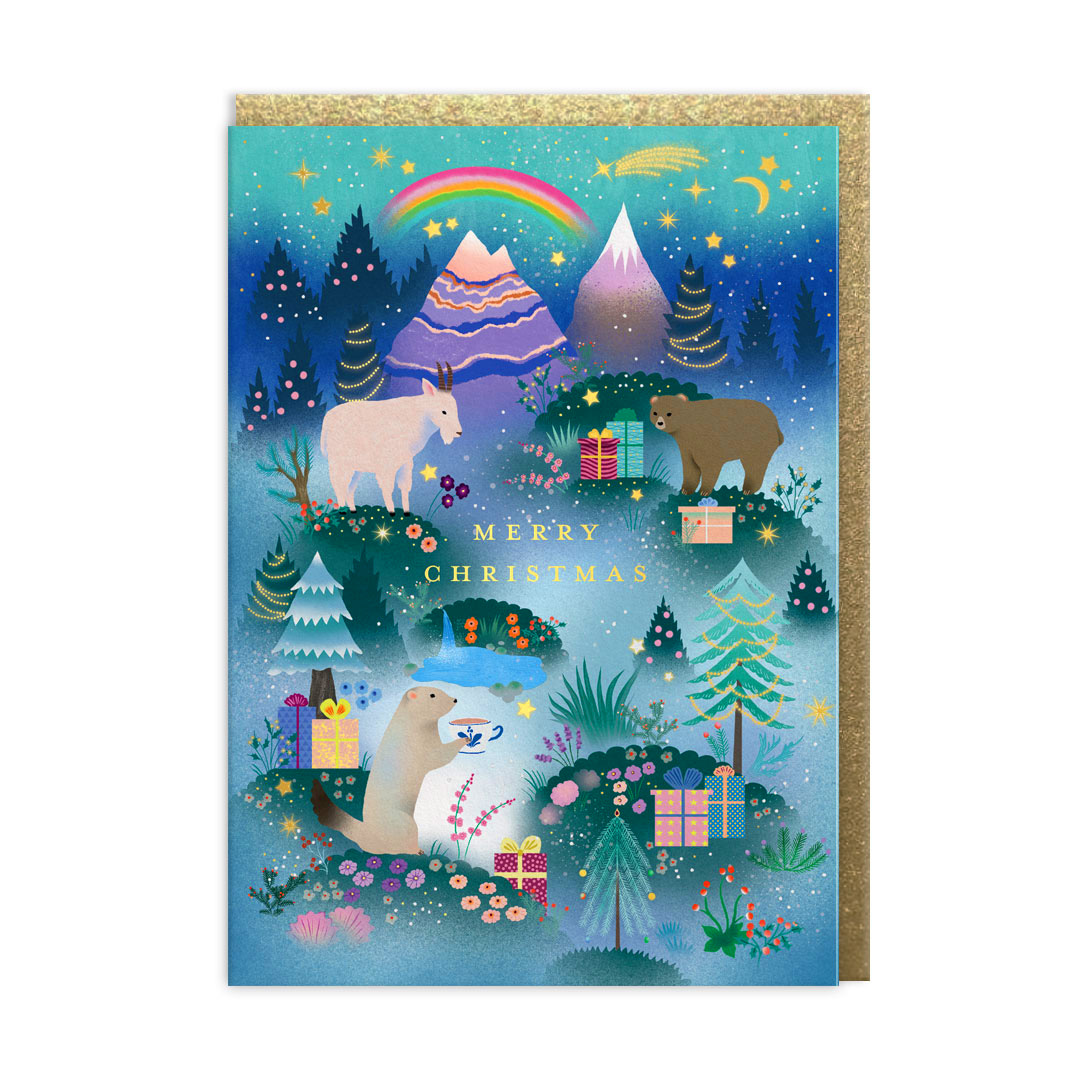 Picture of Christmas Mountain Greeting Card (13477)
