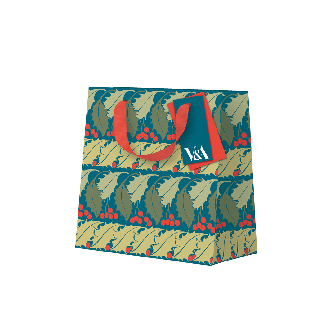 Picture of Holly Stripes Small Gift Bag (13513)