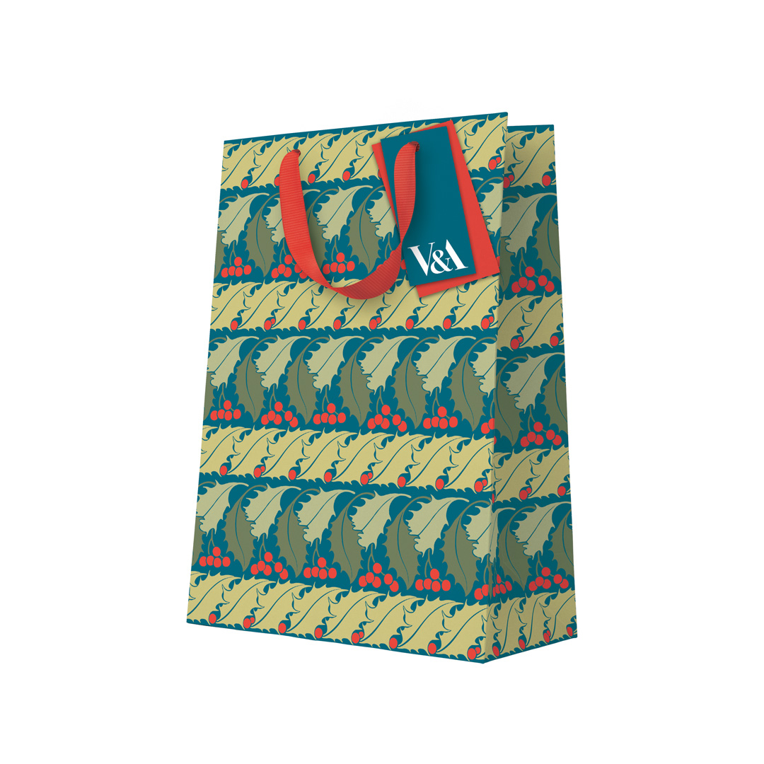 Picture of Holly Stripes Large Gift Bag (13515)
