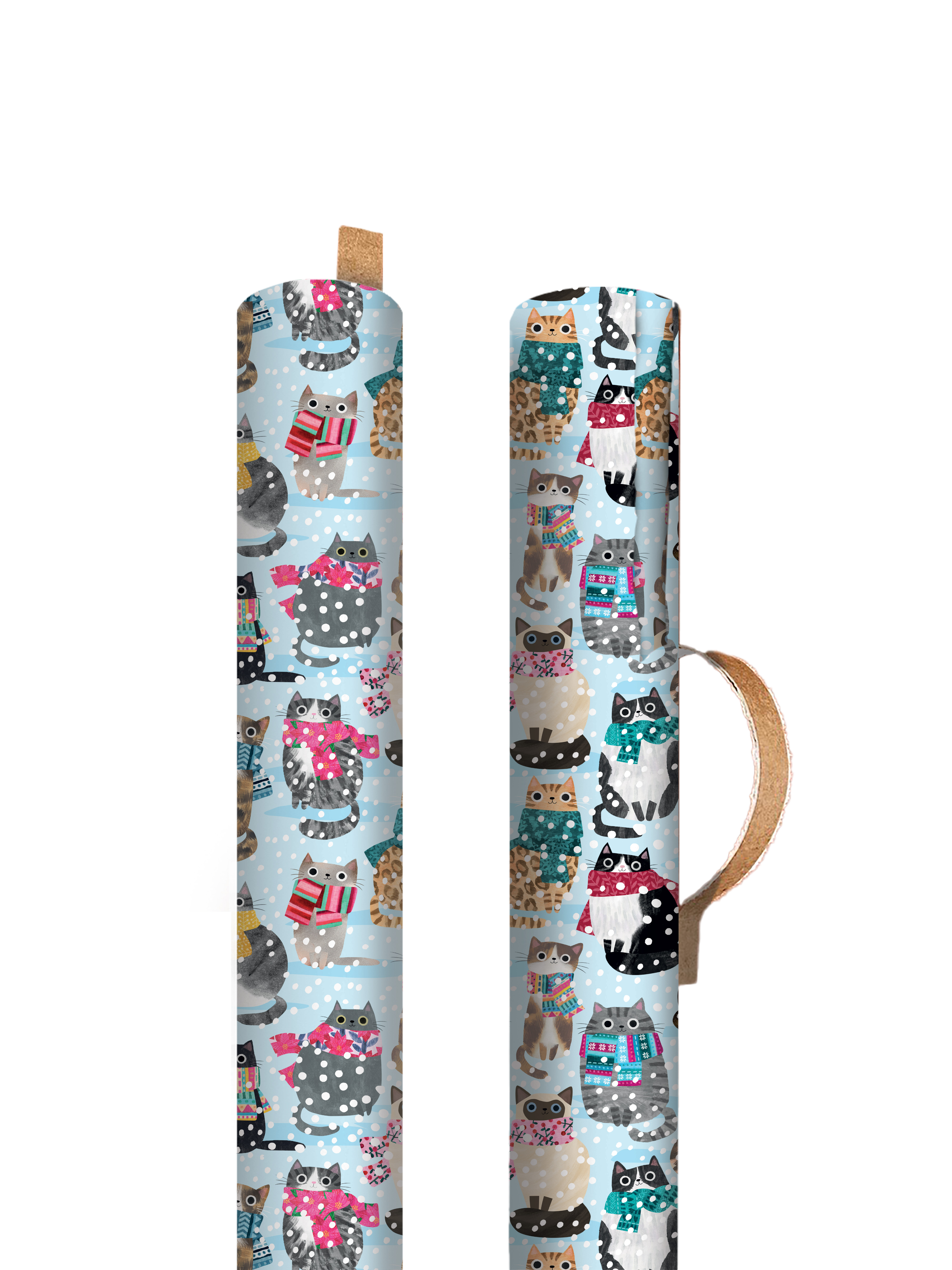 Picture of Cats in Scarves Single Roll Wrap (13529)