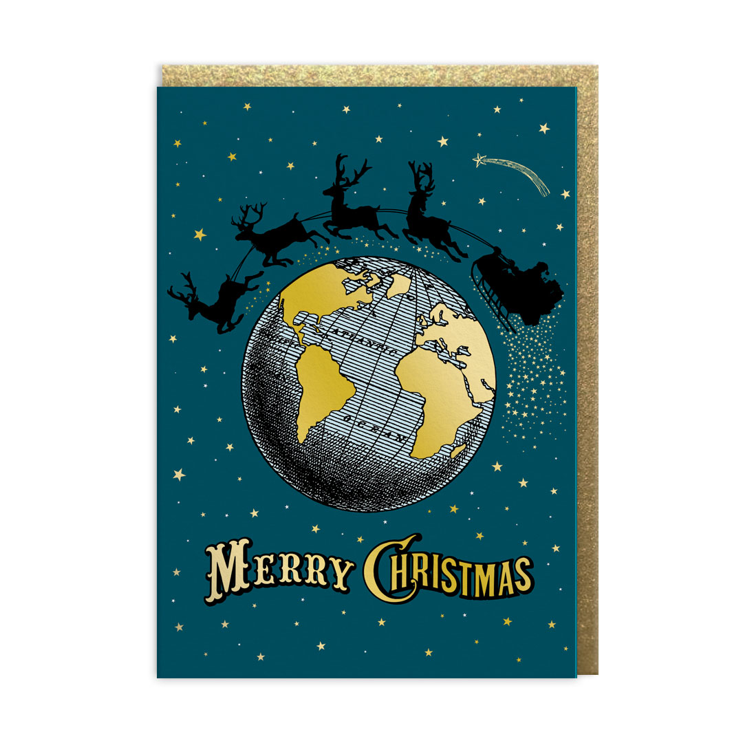 Picture of Christmas Globe Greeting Card (13559)