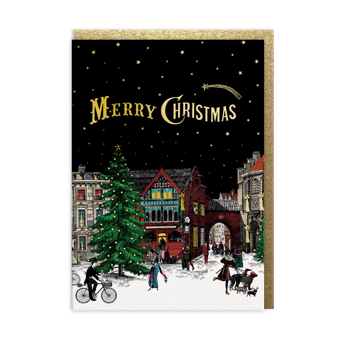 Picture of Christmas Village Greeting Card (13563)