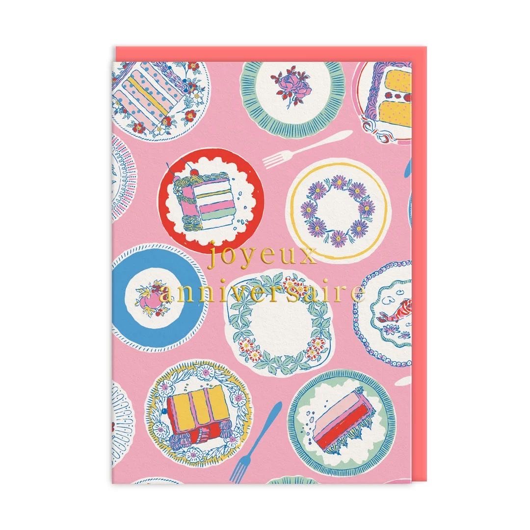 Picture of Joyeux Anniversaire Tea Party Greeting Card(13587)