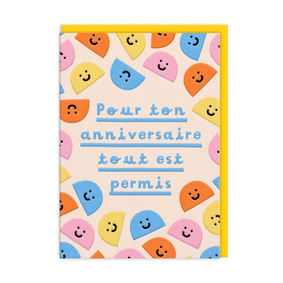 Picture of Pour Ton Anniversaire Greeting Card (13597)