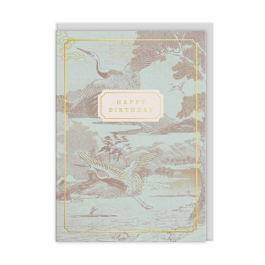 Picture of Eastern Elegance Flying Cranes Card (13620)