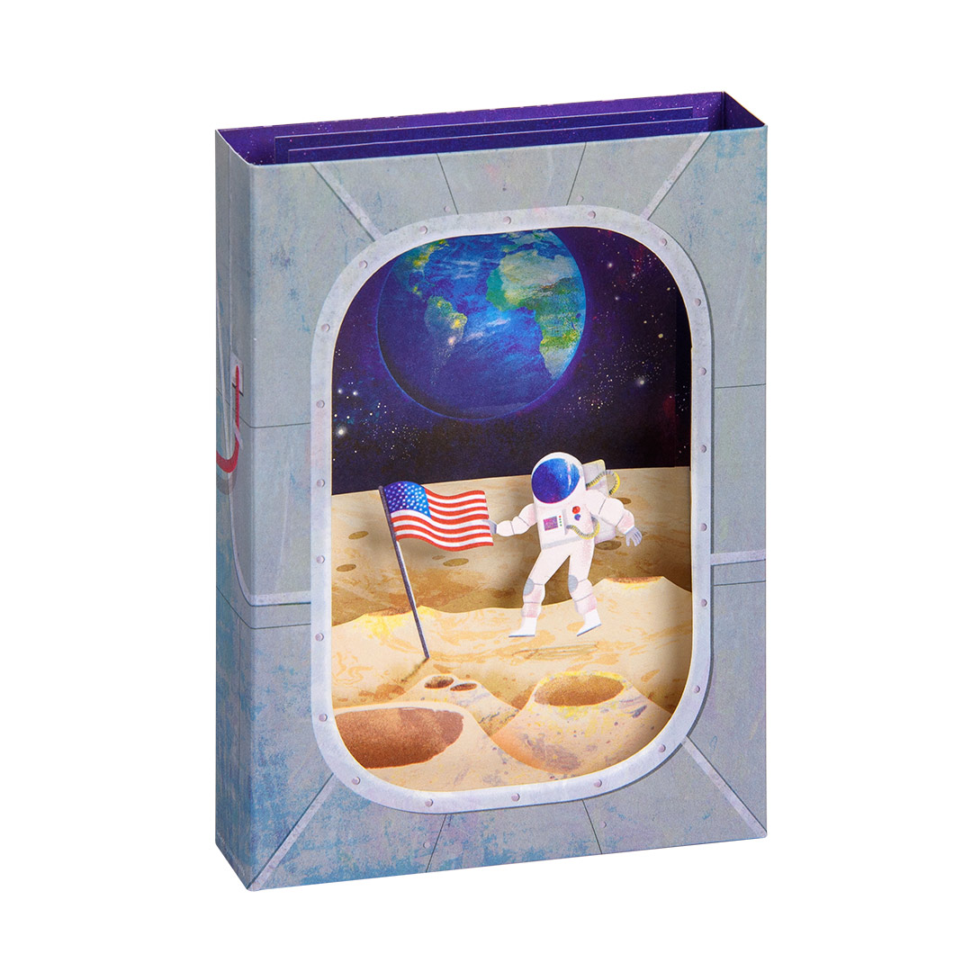 Picture of Moon Landing Greeting Card - Layers (3D) (13677)