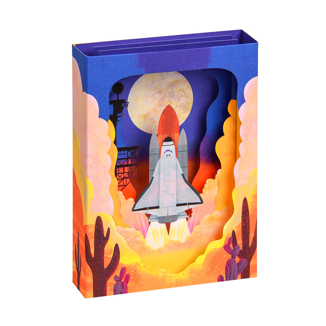 Picture of Space Shuttle Greeting Card - Layers (3D) (13681)