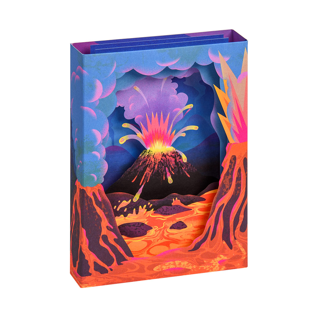 Picture of Volcano Greeting Card - Layers (3D) (13684)
