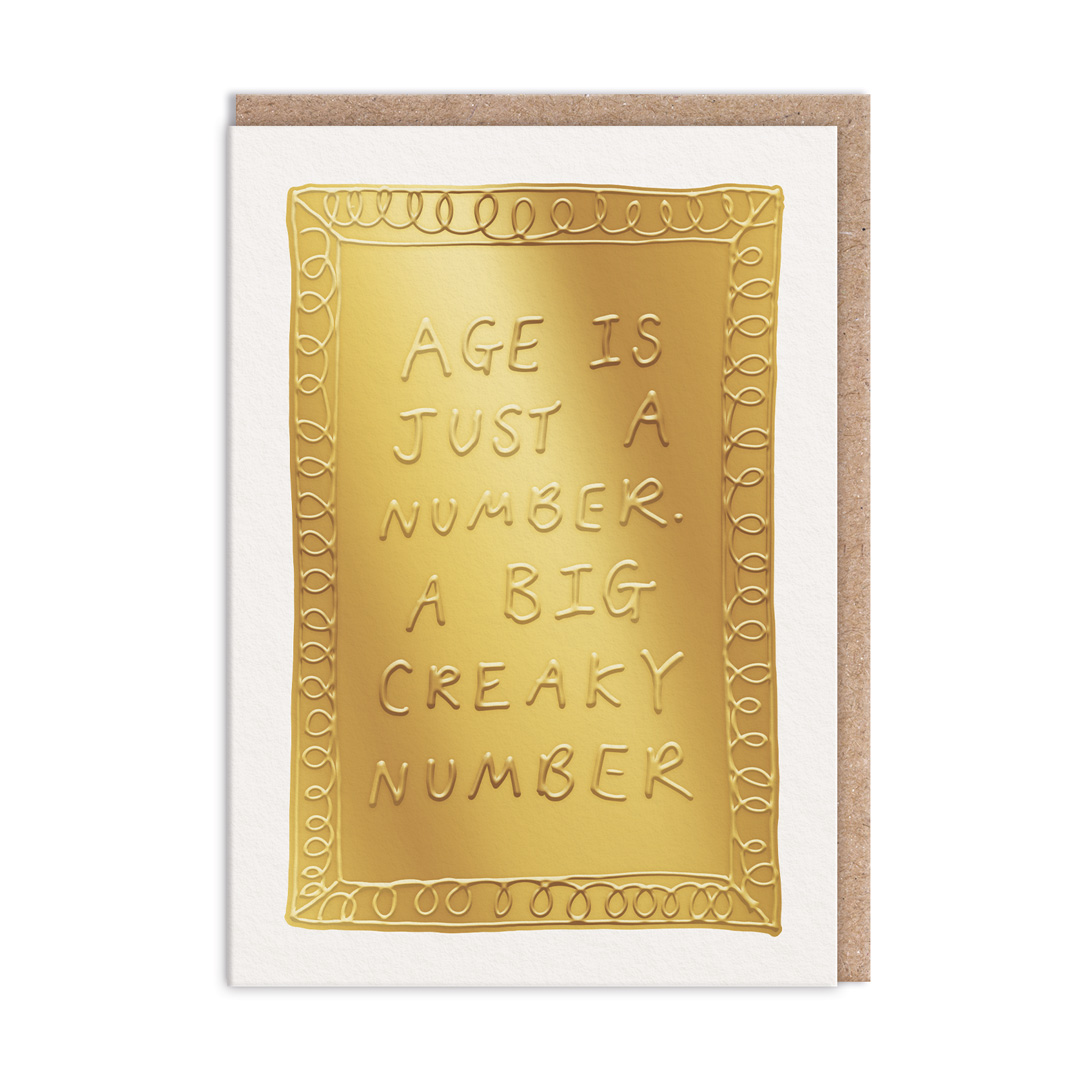Picture of Big Creaky Number Greeting Card (13690)