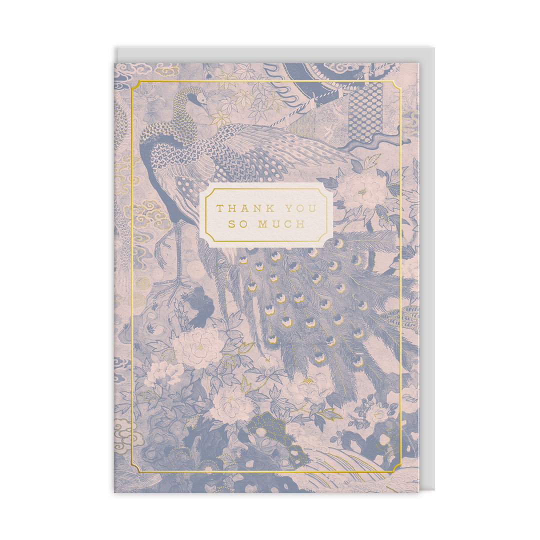 Picture of Thank You So Much Peacock Greeting Card (13749)