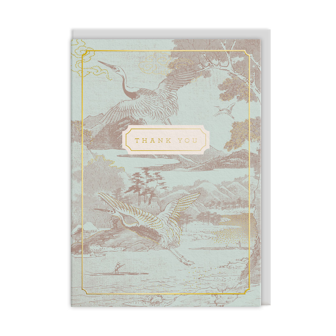 Picture of Thank You Flying Cranes Greeting Card (13750)