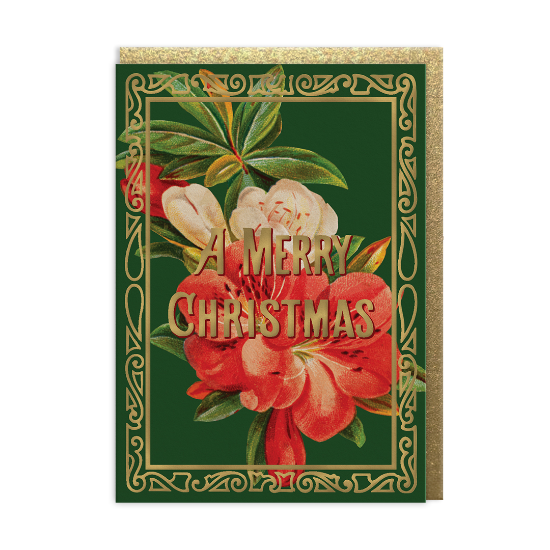 Picture of A Merry Christmas Flower Greeting Card (13797)