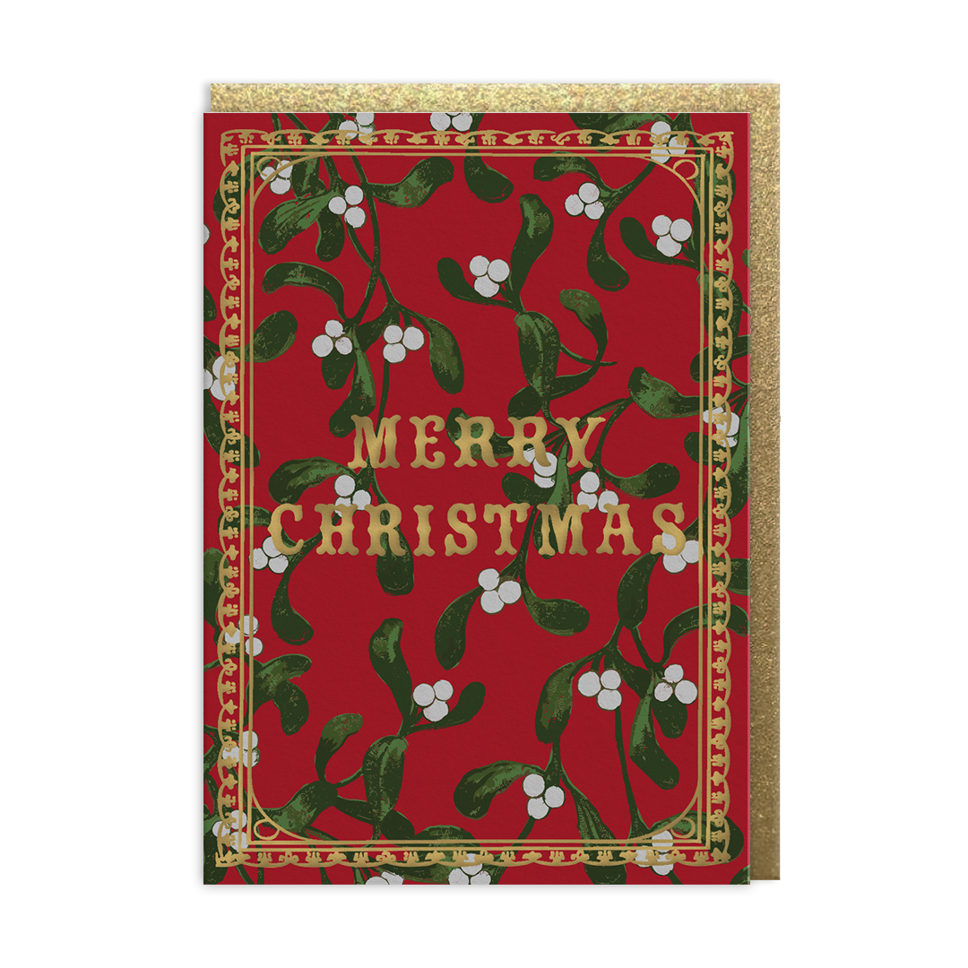 Picture of Merry Christmas Mistle Toe Greeting Card (13800)