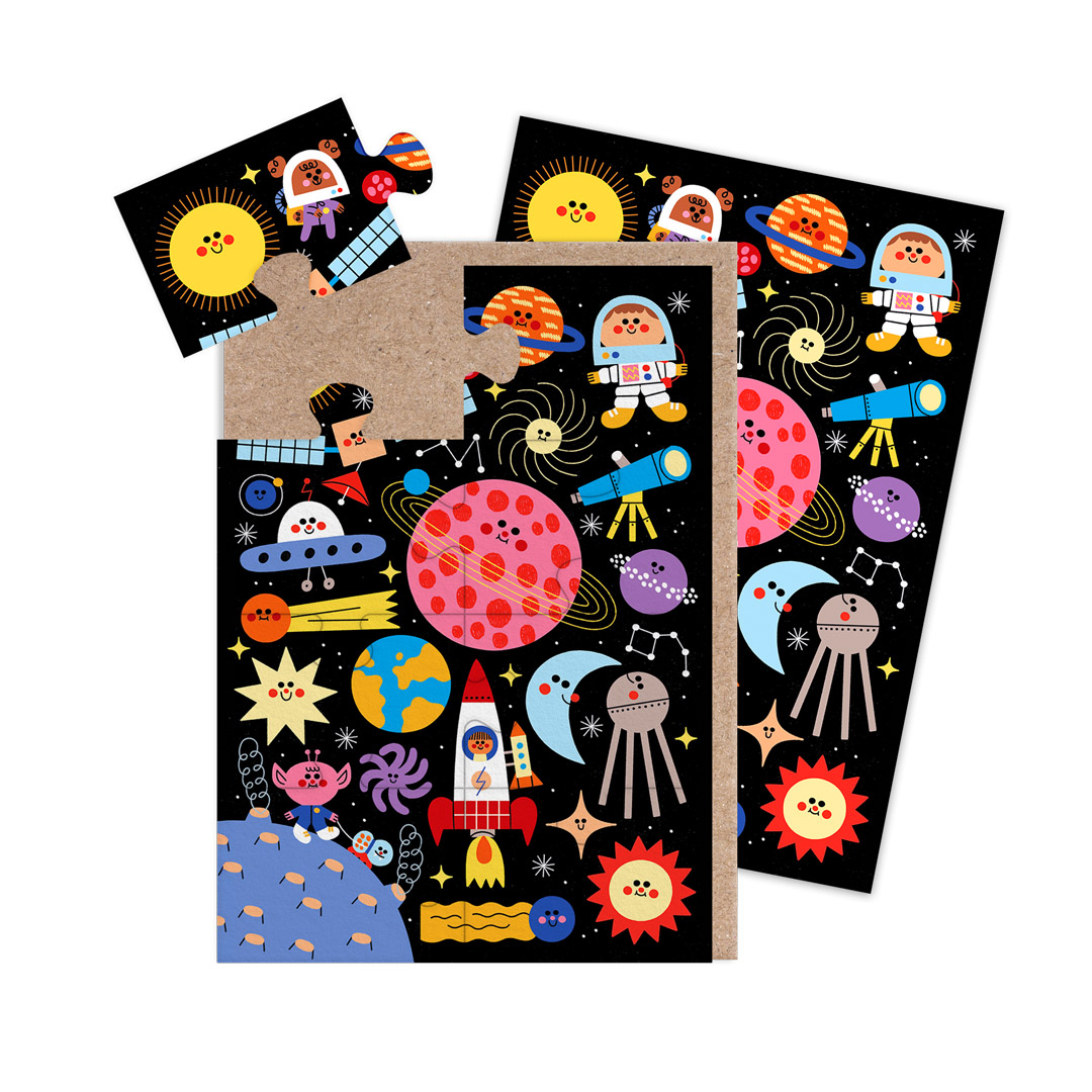 Picture of Everything Space Jigsaw Greeting Card (13806)