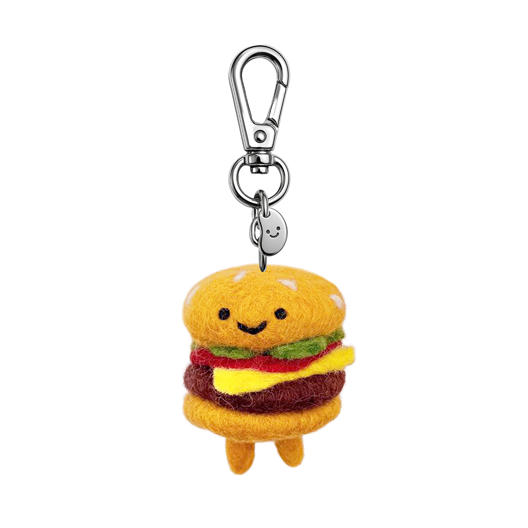 Picture of Bill The Burger Silly Beans Felt Keychain (13950)