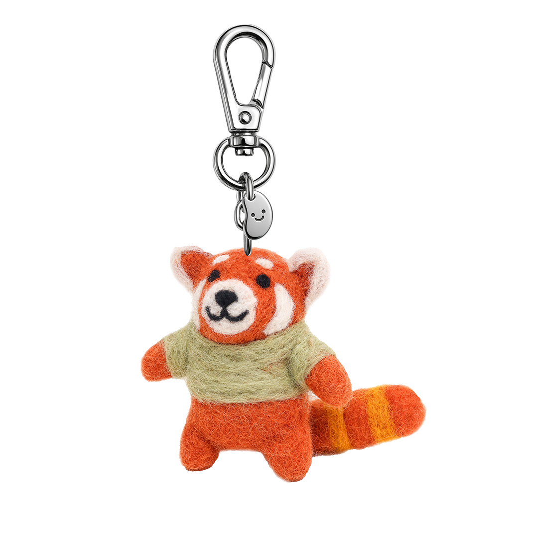 Picture of Remi Red Panda Silly Beans Felt Keychain (13965)