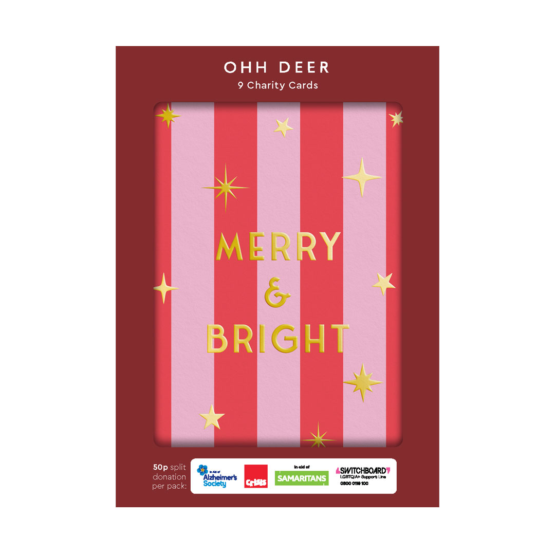 Picture of Stripe x3 Charity Christmas Cards (13971)