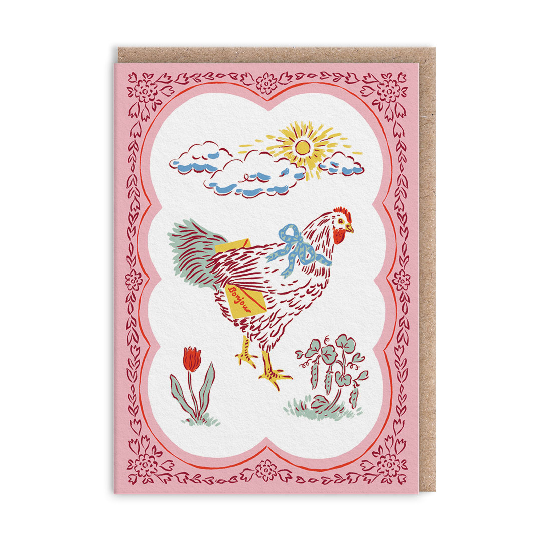Picture of Hen Mini Greeting Card (14004)