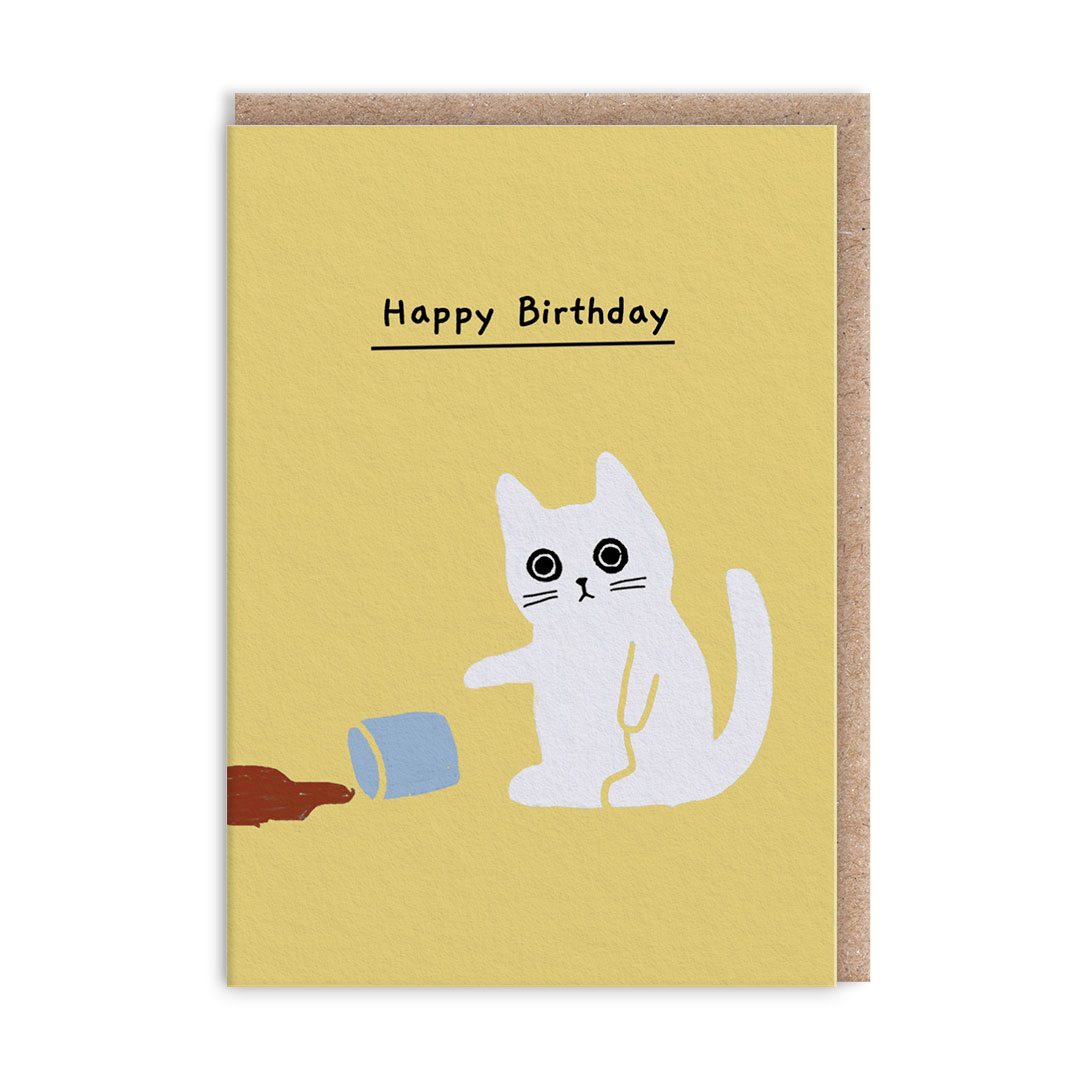 Picture of Spill Kitten Mini Greeting Card (14010)