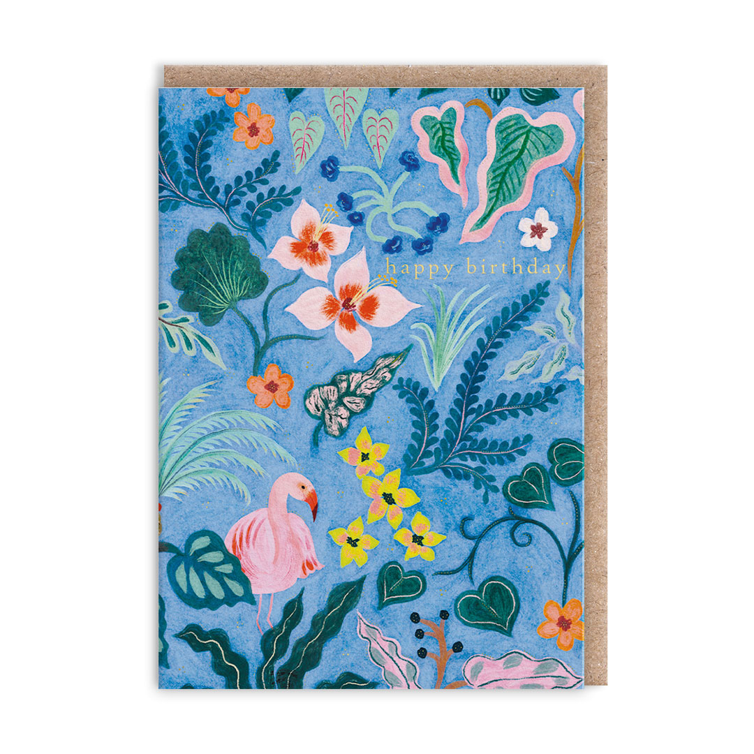 Picture of Tropical Flamingo Mini Greeting Card (14021)