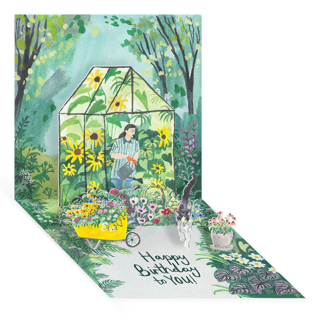 Picture of Greenhouse Pop-up Greeting Card (14094)