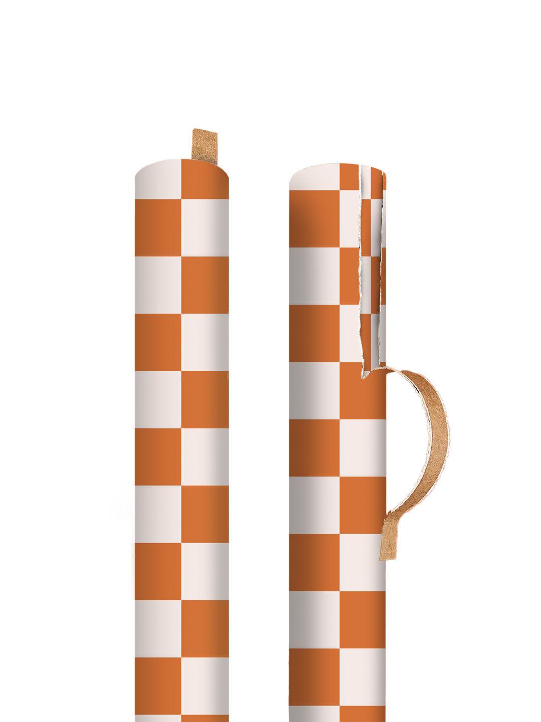 Picture of Orange & Cream Checker Single Roll Wrap (14198)