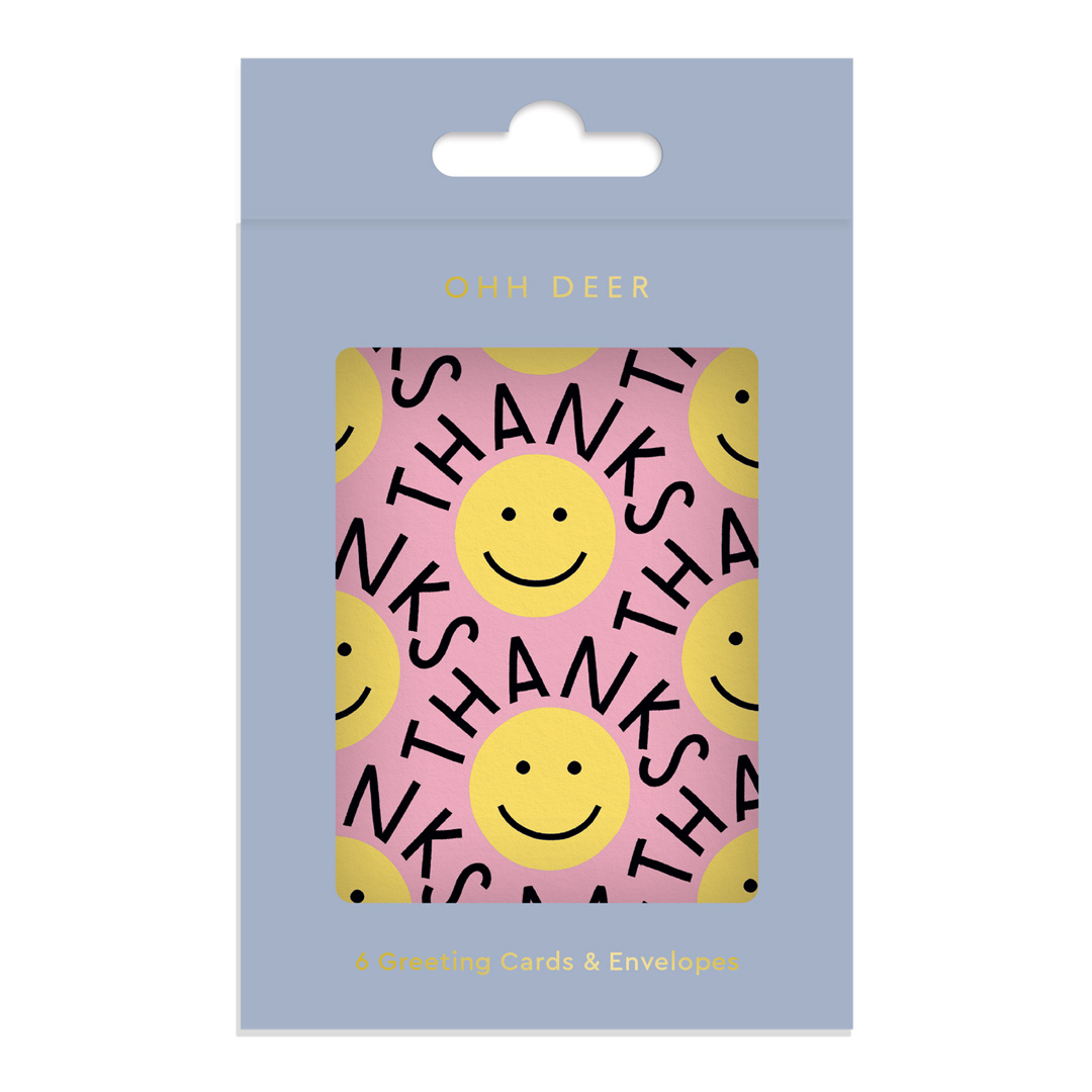 Picture of Thank you Smileys Mini Cards (Pack of 6) (14229)