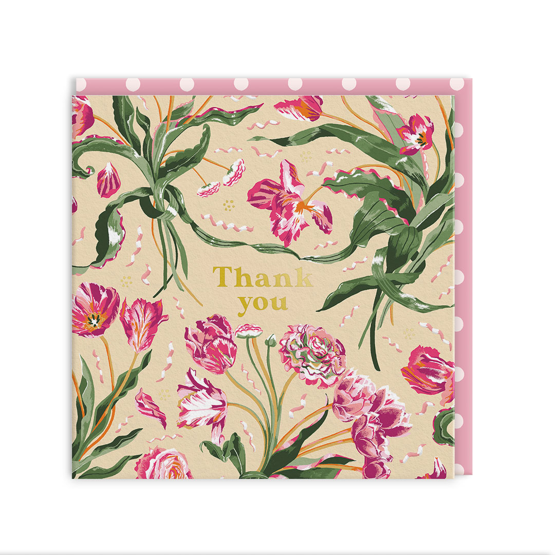 Picture of Thank you Greeting Card (105 x 105mm) (14277)