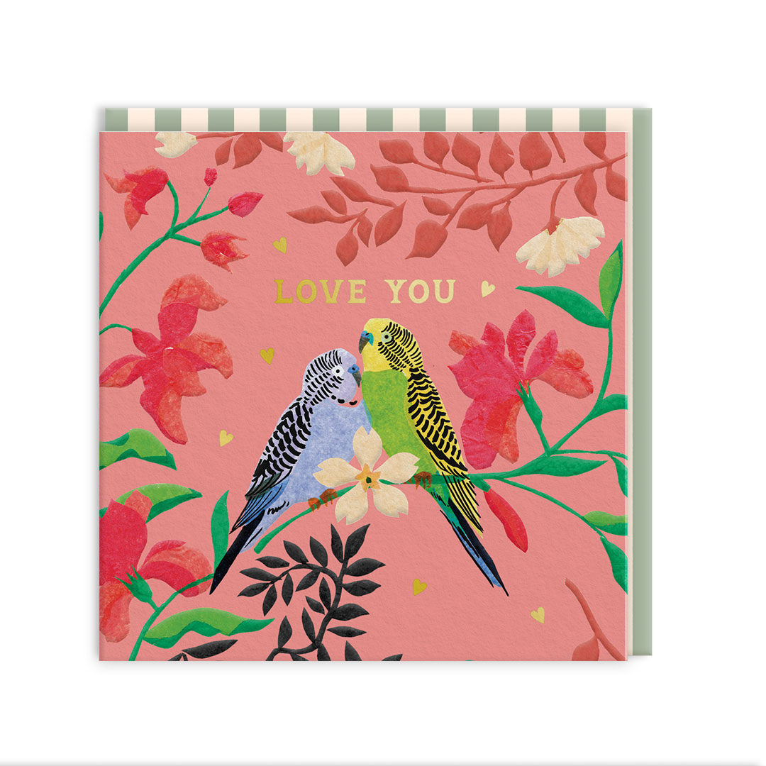 Picture of Love Parrots Greeting Card (105 x 105mm) (14282)
