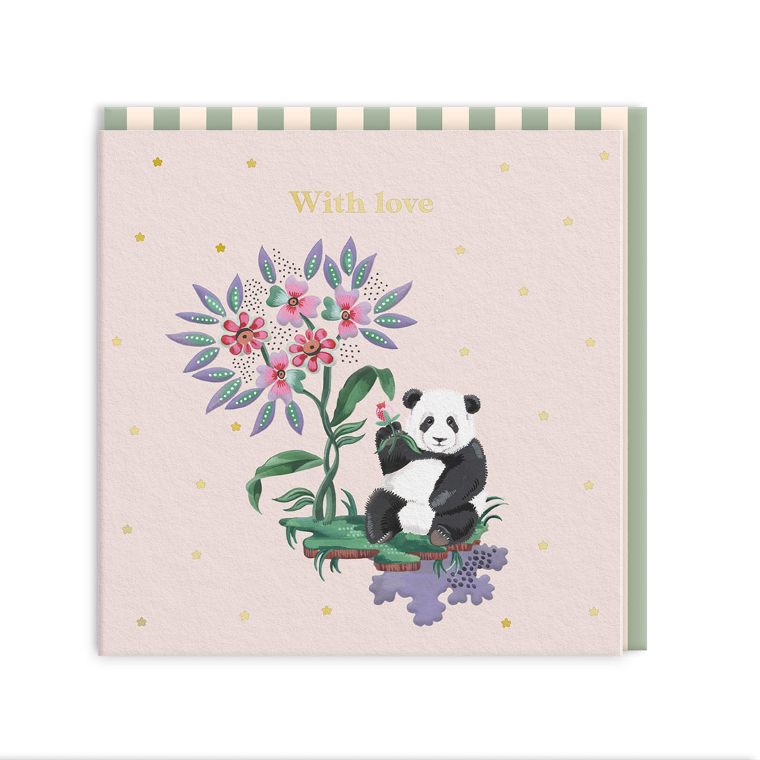 Picture of With Love Panda Greeting Card (105 x 105mm)(14285)