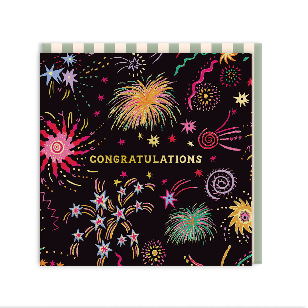 Picture of Congratulations Fireworks Card (105mm) (14287)