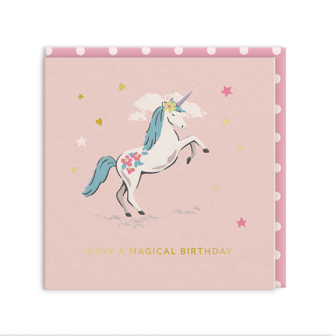 Picture of Unicorn Birthday Greeting Card (105mm) (14292)
