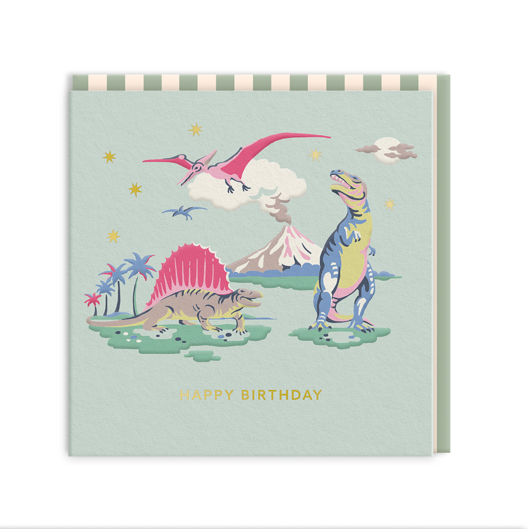 Picture of Dino Birthday Greeting Card (105 x 105mm) (14297)