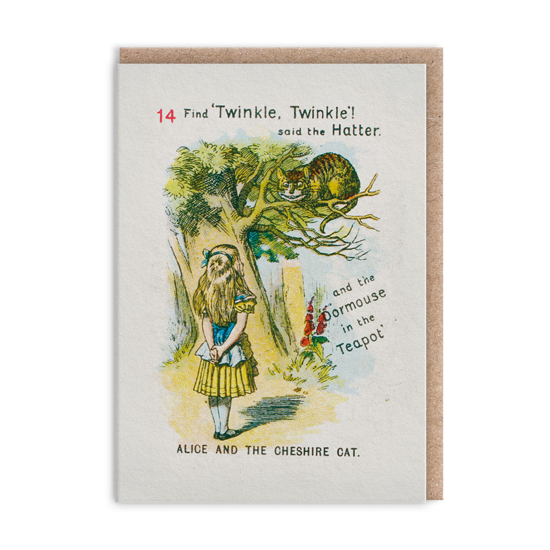 Picture of Alice & Cheshire Cat Mini Greeting Card (14363)