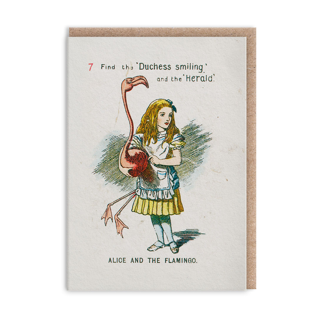 Picture of Alice and the Flamingo Mini Greeting Card (14365)