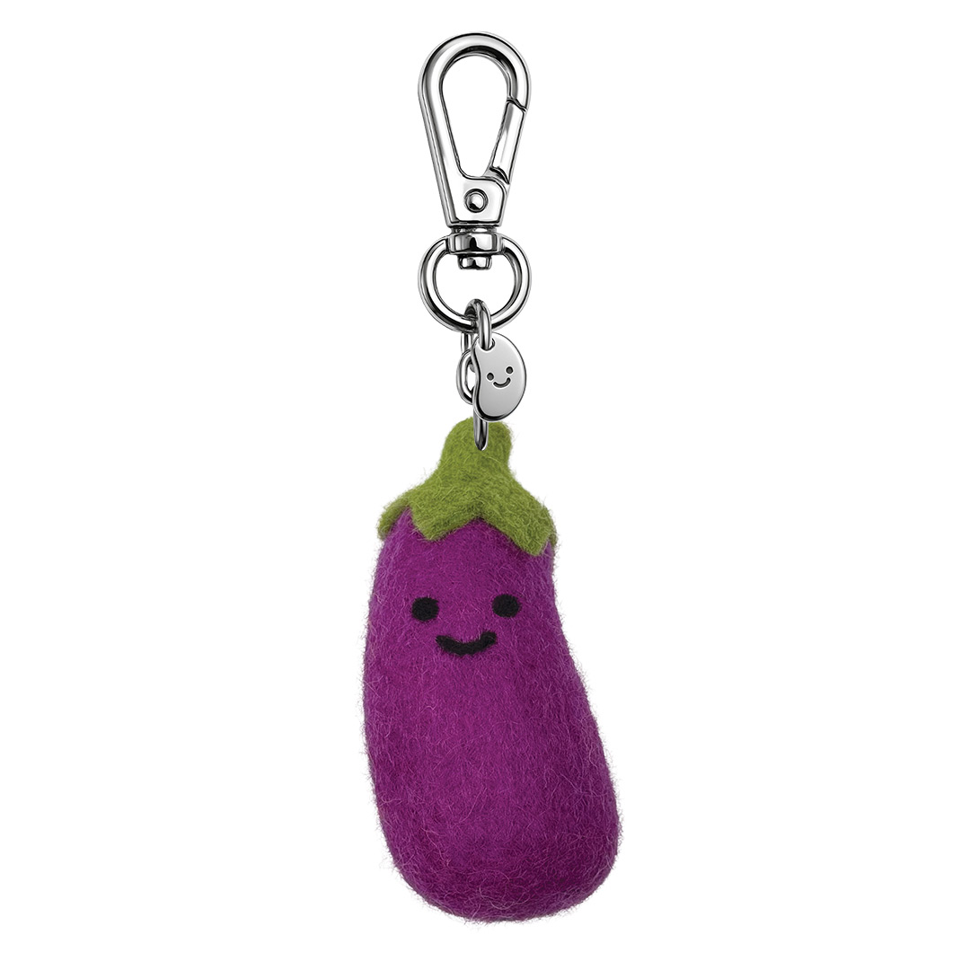 Picture of Andy The Aubergine Felt Keychain (14596)