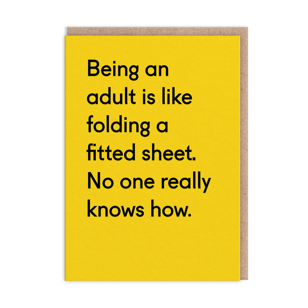 Picture of Folding a Fitted Sheet Greeting Card (3549)