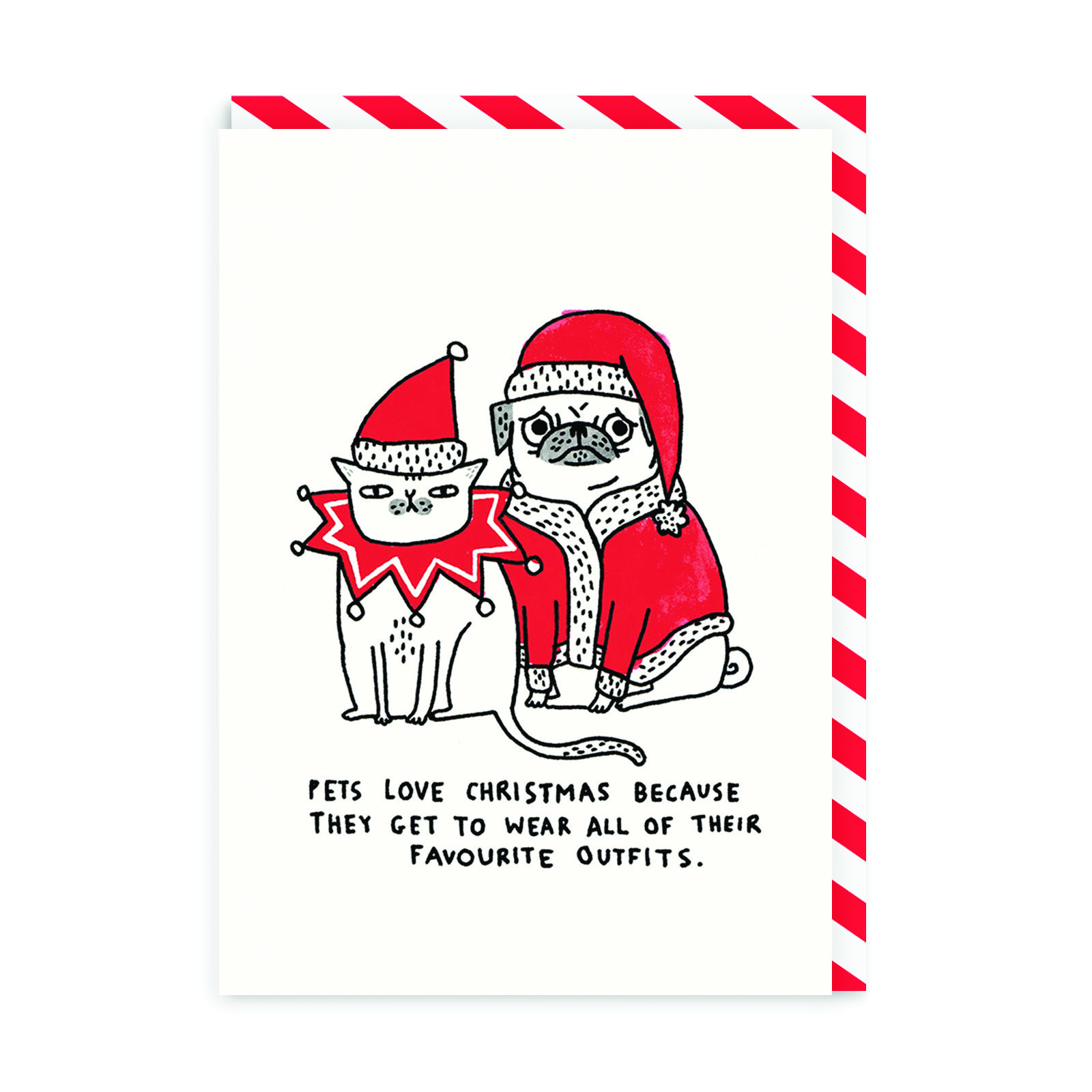 Picture of Pets Love Christmas Greeting Card (695)